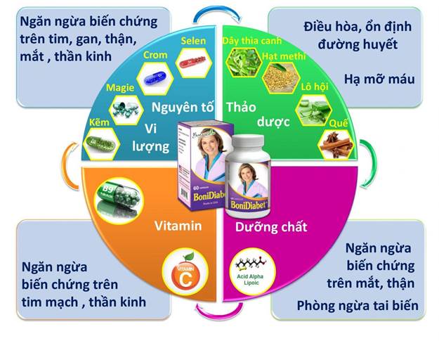 Thành phần toàn diện của BoniDiabet +