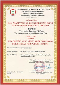 BoniMen -  Giải thưởng sản phẩm vàng vì sức khỏe cộng đồng năm 2017